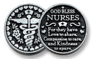1"D Pocket Tokens are made of genuine pewter with a design on both the front and back