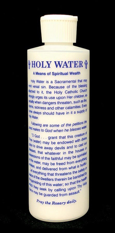 8oz Holy Water Bottle with St Michael Prayer.