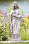 This 27" cement statue of Our Lady of Mount Carmel is a great addition to your garden. This statue features Our Lady of Mount Carmel Holding a Child. The statue comes in two finishes Natural Cement finish and a Detailed Stain finish. Dimensions of the statue are: H:27" x BW: 6.25 x BL: 6". Weight 40 lbs. Statue is handcrafted made to order so allow 4-6 weeks for delivery. Made in the USA.