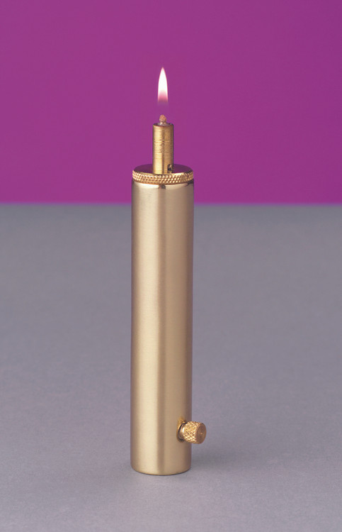 Convenient brass refillable candle lighter. Lighters attach to the end of candlelighter/snuffer. Refill with Lux Altar Pure Paraffin.