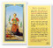 Clear, laminated Italian holy card with Gold Accents. Features World Famous Fratelli-Bonella Artwork. 2.5'' x 4.5''.  