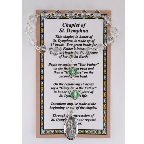 ST. DYMPHNA CHAPLET WITH CARD
