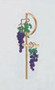 KF845 ~ Chi Rho and Grapes Embroidery