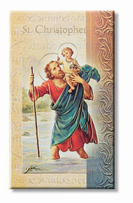 This pamphlet is a 2 page biography.  The pamphlet includes the name meaning, the patron attributes, Prayers and Feast Day are all included in the pamphlet. Gold stamped Italian art