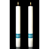 Divine Mercy Side Altar Candles. Enhance the Presence of your Paschal Candle-a perfect decorative touch! 51% Beeswax ~ Made in the US.

Add beauty to your sanctuary with Side Altar Candles.
• These altar candles perfectly complement the Paschal candle.
• Candles are available in sets of two.
• Candles are made with 51% beeswax for a clean burn.
• Choose from four different sizes.
• Candles are made in the US.
Purchase these and other church supplies you need from St. Jude Shop.