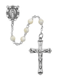 Genuine Mother of Pearl Rosary, R389RF