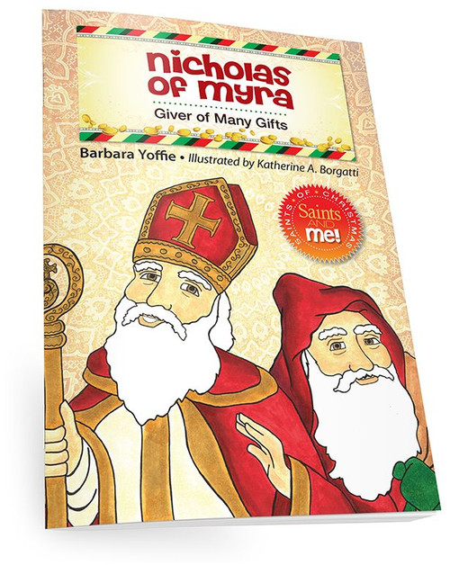 The story of Saint Nicholas comes to life in colorful, full-page illustrations and lively text for children ages 4 through 9. St. Nicholas was well-known for his joyful spirit of giving. He had a kind heart just like Jesus. Many Christmas traditions were inspired by this holy and loving saint. Author and long-time elementary educator Barbara Yoffie helps readers develop an understanding of saints as real-life heroes and heroines who live all around and inspire us to become more like Christ. Saint Nicholas is one of 6 saints in the Saints of Christmas set, part of the Saints and Me! series.