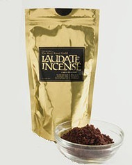 Holy Rood Guild, Laudate incense is made with natural plant materials, flower petals, and aromatic essential oils. It is a spicy citrus aroma and burns to a fine white ash. Made and packaged by the Trappist monks.  Available in 2 oz. or 8oz bags.
How to use:
1. Burn with charcoal. Light one charcoal disk designed for incense use and place it in a suitable holder. Wait for the charcoal to heat. Sprinkle a small amount of incense over the charcoal until you get the desired amount of smoke and scent.
2. Heat without charcoal. To release the fragrance from the incense it is sufficient to warm it. You might consider using a small essential oils burner with a tea candle, or an electric one. But simply placing it in a sunlit window or on a stove top is also enough to release the scent .