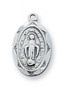Sterling Silver 9/16" Miraculous Medal. Miraculous Medal comes on a 16" Rhodium Plated Chain. Deluxe Gift Box Included. Made in the USA.

