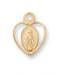 1/2" Miraculous Medal. Gold over Sterling Silver. 16" Gold Plated Chain. Deluxe Gift Box Included
