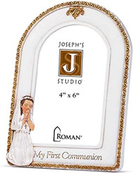 8" Girl or Boy Communion Gold Edged Frame
Hold 4x6 photo
Made of resin and stone
7.7 x 1.7 x 10.4 inches