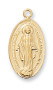3/4" Gold over Silver Miraculous Medal. Medal comes on an 18" gold plated chain. A deluxe gift box is included.