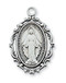 1" x 5/8" Miraculous Medal in Sterling Silver. Medal comes on an 18" Rhodium Plated Chain.  Deluxe Gift Box Included. Made in the USA

 