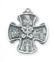 Sterling Silver Holy Spirit 3/4" 4-Way Medal. 18" Rhodium Plated Chain. Deluxe Gift Box Included