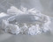 Communion Headpiece,  Organza Flowers Rhinestones and Pearls , T-460
24" Veil - Organza flowers, rhinestones & pearl accents
Satin Bows at the back
Made in the USA