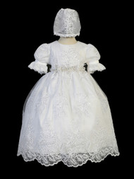 Infant Baptism Dress with Sequins