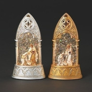 6" Holy Family Mini Dome, Gold or Silver 