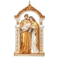 5" Holy Family Ornament in Arch 