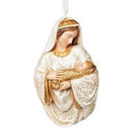 5.5" Mary and Child Ornament 