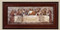 7"H Framed Last Supper Plaque.  Made of a medium density fiberboard. Dimensions: 7"H 14.38"W 0.75"D. Resin/Stone Mix.