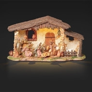 4.75" Fontanini LED Musical Nativity Stable