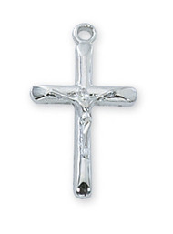 Rhodium Plated Crucifix 