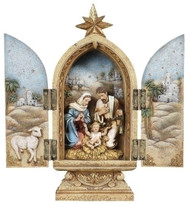 Image of the 10"H Holy Family Triptych sold by St. Jude Shop.