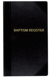 All Church Record Books are permanently bound and printed on acid-free paper for long life. All Church Record Books are indexed and have printed numbered pages.

Although they are the lowest priced practical registers available, these 50 page, 9" x 14" books contain the same pages as our better registers. Printed on Remey Permalife paper and indexed. Bound in black fabrikoid, blind embossed and gold stamped. Holds 1000 entries.