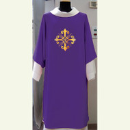 Primavera Fabric (100% Polyester) with embroidery on the front and back, with inside stole. Matching Chasuble, Priest and Deacon Stole Available. Colors are Purple, Red, Rose, White and Green. These items are imported from Europe. Please supply your Intitution’s Federal ID # as to avoid an import tax. Please allow 3-4 weeks for delivery if item is not in stock

 