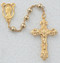 6 Millimeter Gold Plate Metal Rosary
Gold Plated Pewter Crucifix and Center 
Deluxe Gift Box Included 
Prices are subject to change without notice