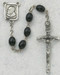 4 x 6 Millimeter Black Wood Papal Rosary. Pewter Crucifix and Center. Deluxe Gift Box Included. Prices are subject to change without notice



