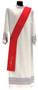 Deacon Stole: Special! Buy 4 and get 5th FREE~any color combination. Primavera Fabric, 100% Polyester, embroidered with gold  threads. Available in: Red, Green, Purple, White and Rose. Also Available: Matching Chasuble, Dalmatic, Deacon Stole and Cope. These items are imported from Europe. Please supply your Institution’s Federal ID # as to avoid an import tax. Please allow 3-4 weeks for delivery if item is not in stock

 