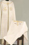 Cope is 56" In Length. Assisi Fabric. 90% Polyester, 10% Gold Thread. Matching Chasuble, Overlay Stole, Humeral Veil, Dalmatic and Deacon Stole are available. Colors: White, Red, Green, Purple and Rose. These items are imported from Europe. Please supply your Institution’s Federal ID # as to avoid an import tax. Please allow 3-4 weeks for delivery if item is not in stock

 