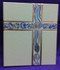 6632-Grey Ceremonial Binder with Dark Blue Accent and Pewter Foil 
Use for Lent, Funerals, Remembrance Books. 1" Spine