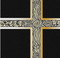 6511 - Black Ceremonial Binder with Taupe Accent and Gold Foil, 
Use for Choirs, Funerals, General Use. 1" spine