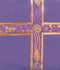 6629 - Royal Purple Ceremonial Binder. Violet Accents and Gold Foil. Use for Advent 
1" Spine. Great for Lent (or Advent). The water of baptism mingles with wheat and grapes as they move toward the center of the cross and meet with the circular movement of the Spirit.
