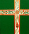 6586-Green with Ivory Accents and Copper Foil for Ordinary Time.