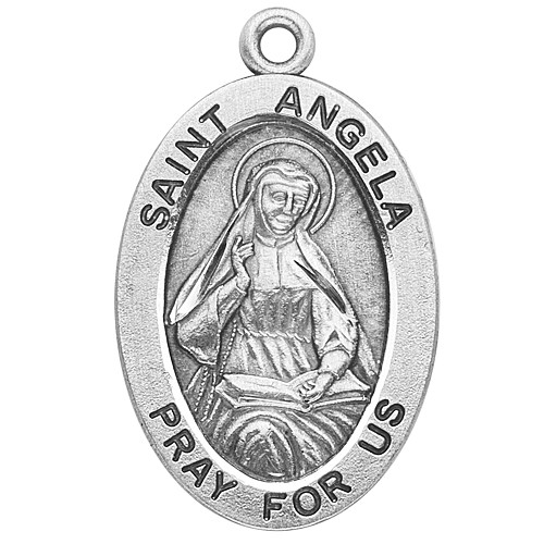 Patron Saint of the Disabled ~ Sterling silver 7/8" oval medal with a 18" genuine rhodium plated chain. Medal comes in a deluxe velour gift box. Engraving option available.

 