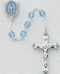 7 Millimeter Blue Glass Rosary
Pewter Crucifix and Center 
Deluxe Gift Box Included