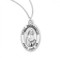 St Bernadette medal comes on a 18" Genuine rhodium plated fine curb chain.