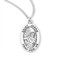 Sterling silver 7/8" oval St. Jason medal with a 20" genuine rhodium plated chain. Dimensions: 0.9" x 0.6" (22mm x 14mm).  Weight of medal: 1.9 Grams.  Comes in a deluxe velour gift box. Engraving option available.
Considered as one of the 72 Disciples of Joshua the Messiah (Jesus Christ)
St. Jason is the Patron Saint of Converts
