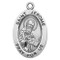 Sterling silver 7/8" oval medal with a 20" genuine rhodium plated chain.  Dimensions: 0.9" x 0.6" (22mm x 14mm).  Weight of medal: 1.9 Grams.  Comes in a deluxe velour gift box. Engraving option available.
He is the patron saint of translators, librarians and encyclopedists.
