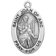 Sterling silver 7/8" oval medal with an 18" genuine rhodium plated chain. Comes in a deluxe velour gift box. Engraving option available.
Patron Saint of Military Members, Funeral Directors