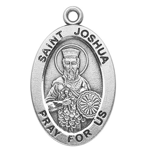 7/8" oval sterling silver medal with a 20" genuine rhodium plated chain.  Comes in a deluxe velour gift box. Engraving option available.
Patron saint of spies and intelligence programs