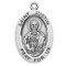 7/8" oval sterling silver  medal with a 20" genuine rhodium plated chain.  Dimensions: 0.9" x 0.6" (22mm x 14mm).  Weight of medal: 1.9 Grams. Comes in a deluxe velour gift box. Engraving option available.
Patron Saint of Philosphers