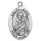 Sterling silver 7/8" oval medal with a 20" genuine rhodium plated chain.  Comes in a deluxe velour gift box. Engraving option available.
Patron Saint of Physicians, Artists, Sculptors.