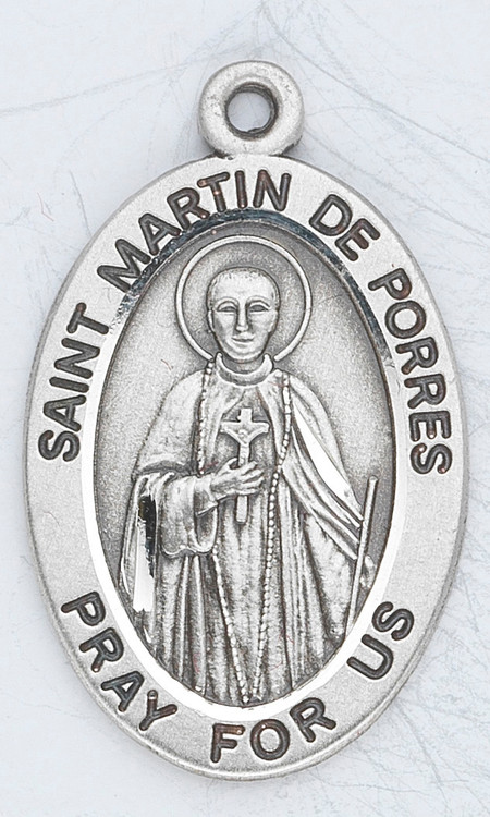 Sterling silver 7/8" oval medal with a 20" genuine rhodium plated chain. 


Dimensions: 0.9" x 0.6" (22mm x 14mm)
Weight of medal: 1.9 Grams.
Comes in a deluxe velour gift box. Engraving option available.
Patron Saint of African-Americans,  Inter-Racial Justice, Public Education, Race Relations, Racial Harmony, Social Justice  