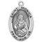 Patron saint of abuse victims ~ 7/8" oval sterling silver medal with an 18" genuine rhodium plated chain.  Comes in a deluxe velour gift box. Engraving option available.7/8" oval sterling silver medal with an 18" genuine rhodium plated chain. 
Dimensions: 0.9" x 0.6" (22mm x 14mm)
Weight of medal: 1.9 Grams.
Comes in a deluxe velour gift box. Engraving option available.
 