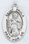 Patron Saint of Widows ~ 7/8" sterling silver oval medal with a 20" genuine rhodium plated chain.  Comes in a deluxe velour gift box. Engraving option available.

 