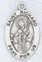 Patron Saint of Drivers, Delivery Workers. ~ 7/8" sterling silver oval medal with an 20" genuine rhodium plated chain.  Comes in a deluxe velour gift box. Engraving option available.